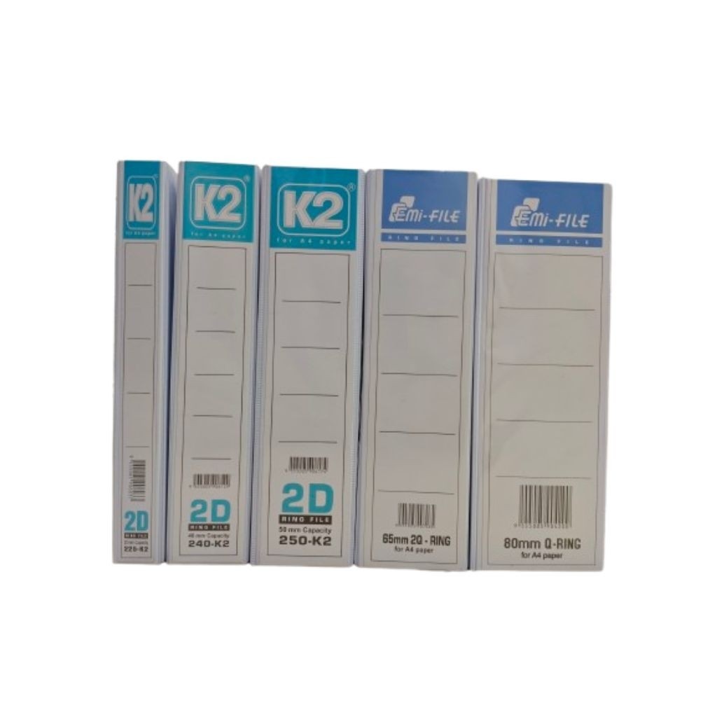 PVC 2D White Ring File / A4 File (25mm/40mm/50mm/65mm capacity) Fail ...