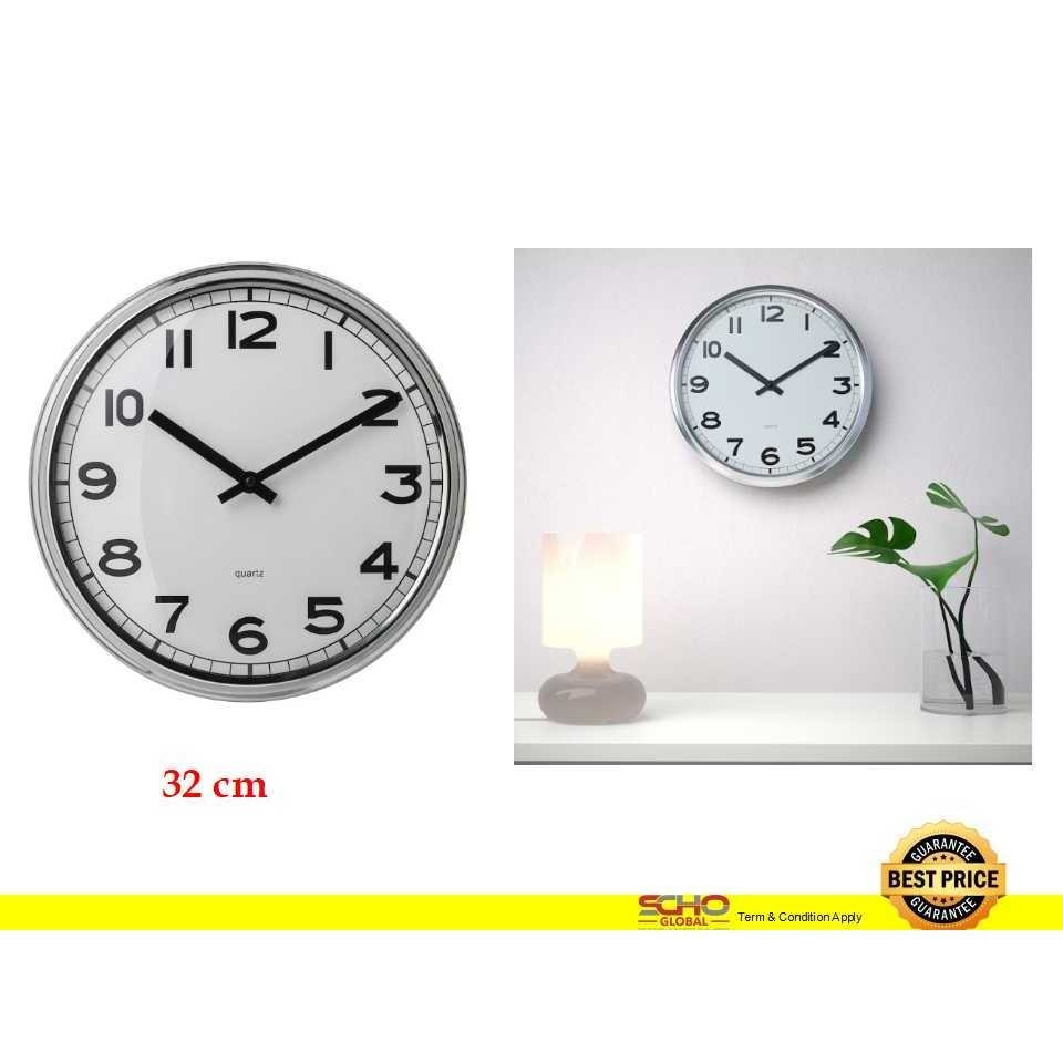 IKEA-PUGG Wall clock, low-voltage/stainless steel, 32 cm | Shopee Malaysia