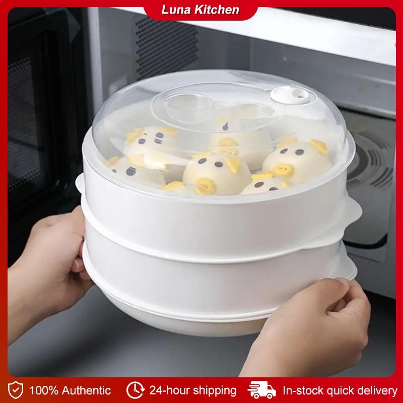 Plastic Microwave Oven Special Steamer Steamed Bun Dumpling Container ...