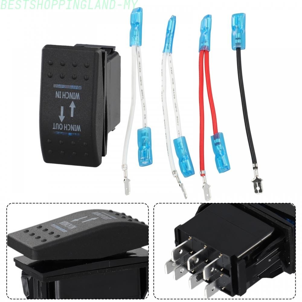 7-Pin Winch In/Out Rocker Switch Momentary Switch 12V-24V 7-Pin Durable ...