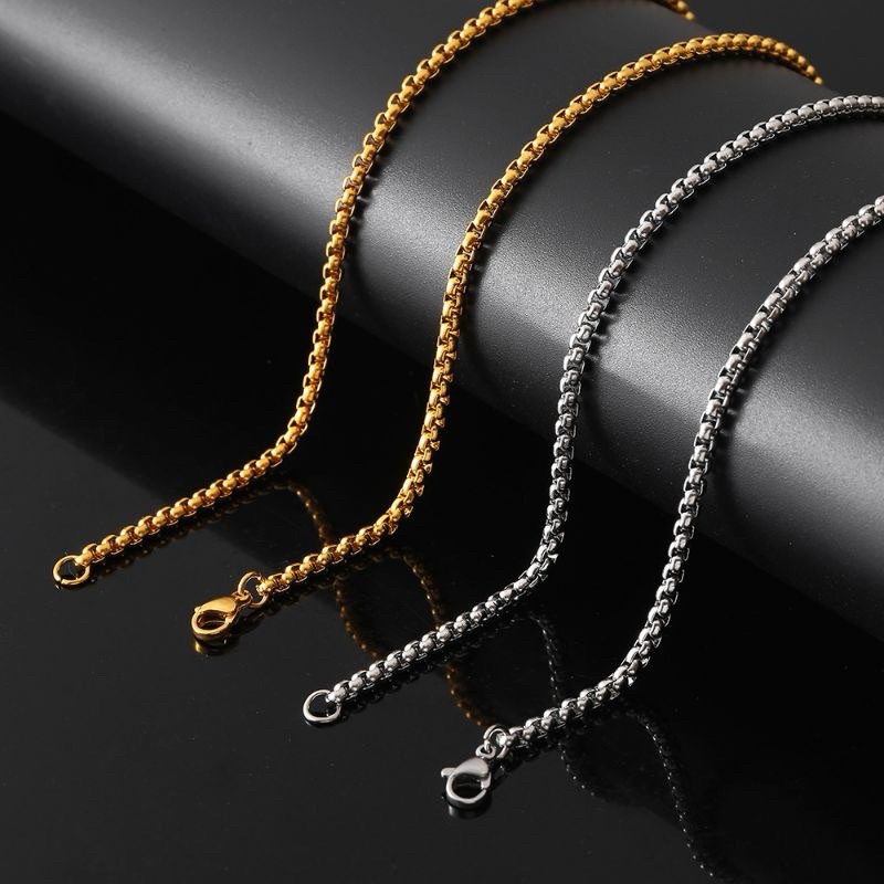 Rolo Titanium Necklace for Men and Women and | Shopee Malaysia