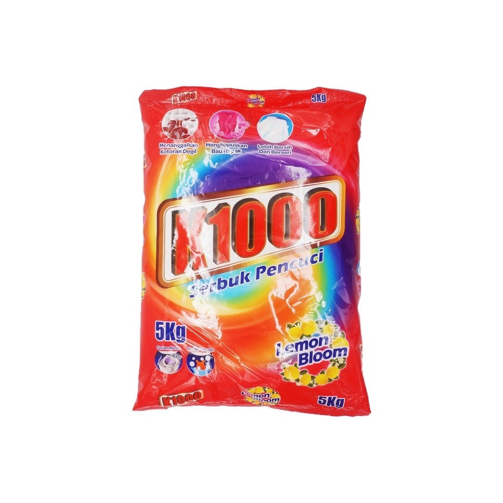 K1000 Lemon Bloom Detergent Powder 5kg X 4 (1 carton) | Shopee Malaysia