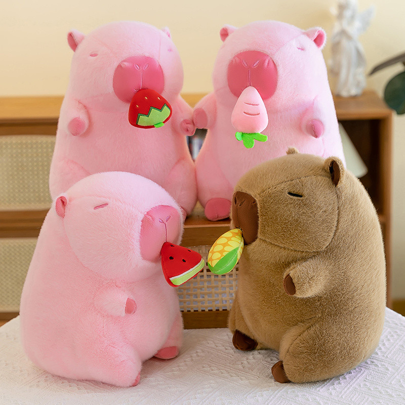 Kapibara Doll Plush Toy Cute Fruit Capybara Influencer Cartoon Doll ...