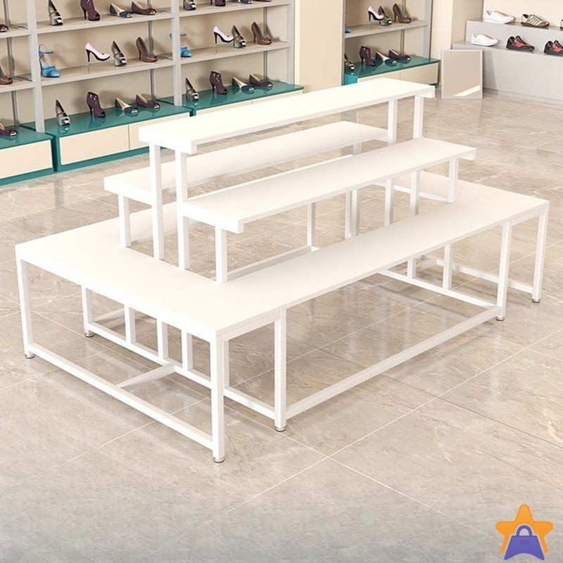 Shoe shelf island display stand shopping mall bag display rack ...