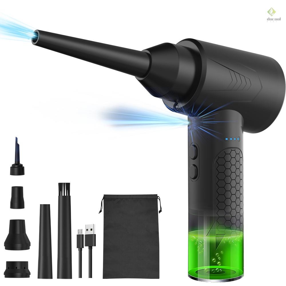 Air Duster Inflator Vacuum Pump 3-IN-1 with Light 3 Gear Adjustable ...
