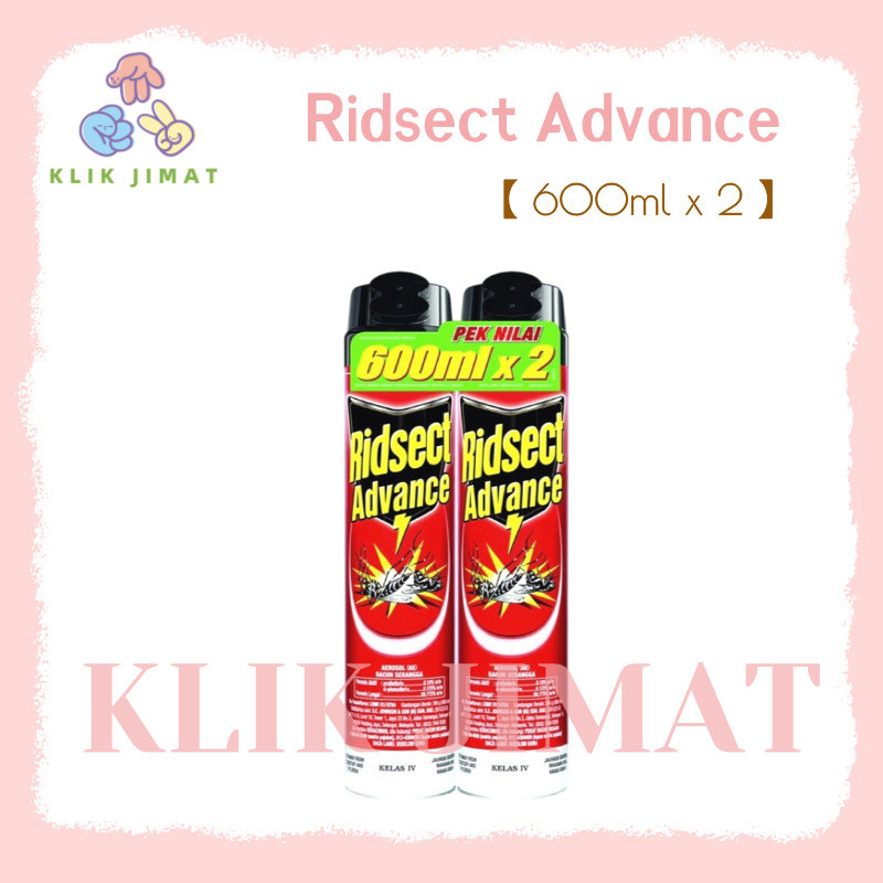 (KLIKJIMAT) 🦟 Ridsect Advance Aerosol 550ml x2 Twinpack | Insect Killer ...