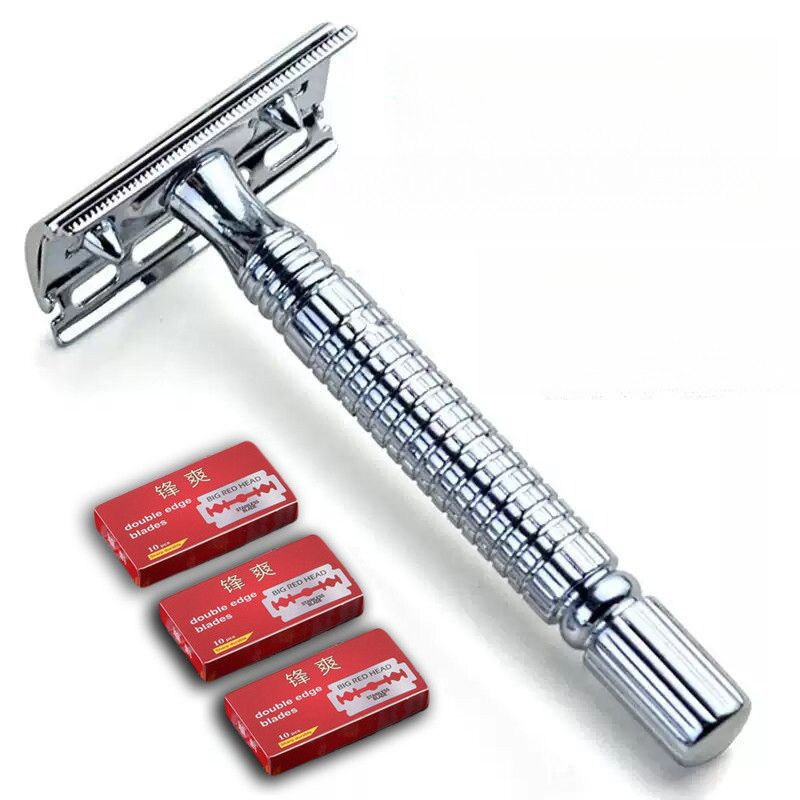 Classic Razor Men's Shaver Manual Double-sided Blade Holder Stainless ...