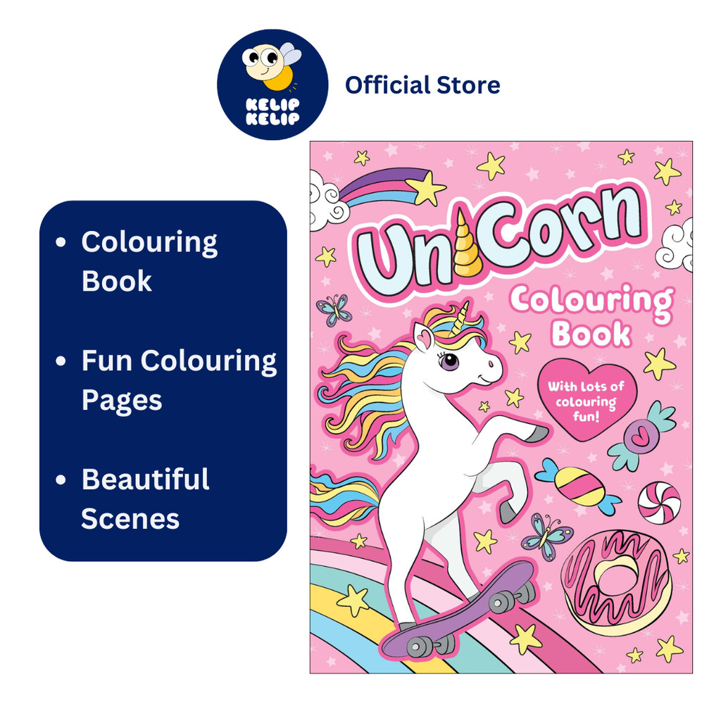 Adorable Unicorns Colouring Book For Kids To Color With Fun Colouring ...