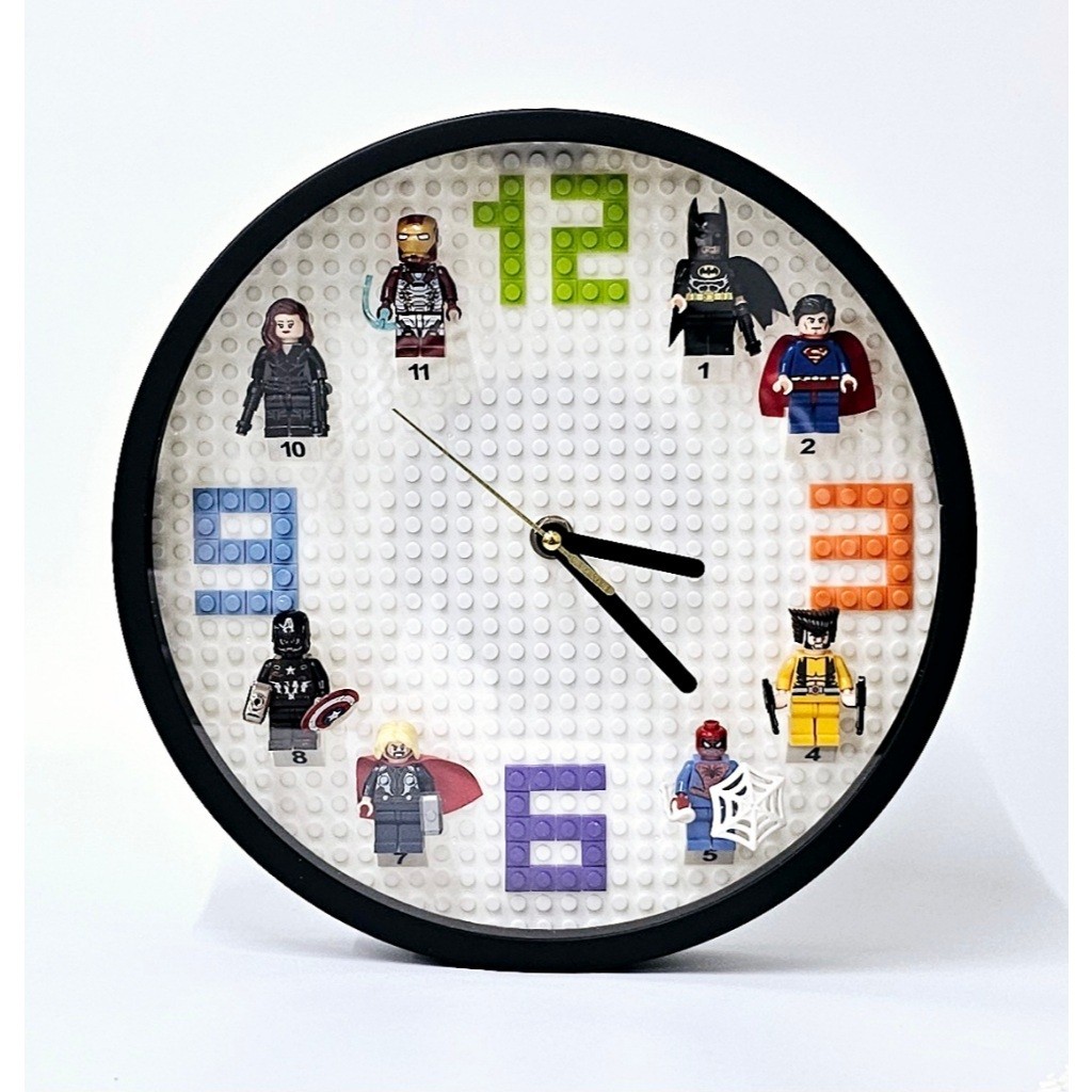Wall Clock with Lego figurine Star wars Superhero Gundam Slamdunk ...