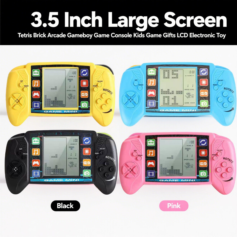 3.5 Inch Large Screen Tetris Brick Arcade Gameboy Game Console Kids ...