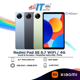 Xiaomi Redmi Pad SE 8.7" Tablet WiFi / 4G | 6GB RAM + 128GB ROM | MediaTek Helio G85 | 8MP Camera | 6650mAh Battery