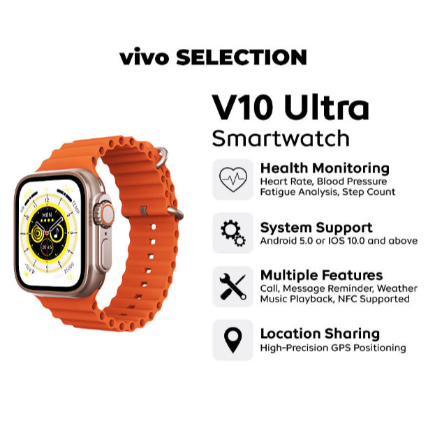 Vivo V Selection Smart Watch V10 Ultra Smart Watch HD1 Smart Watch K58 Original Vivo Shopee Malaysia
