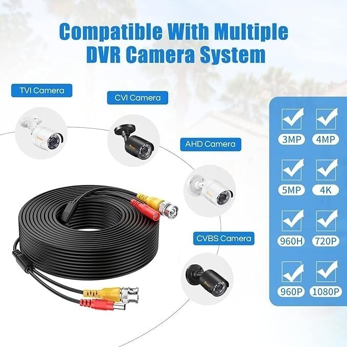 Malaysia Camera Line Coaxial Surveillance Video Power Integrated BNC+DC ...