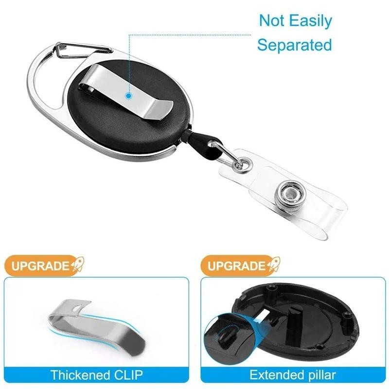 Key Ring Design Retractable Badge Reel and ID Card Holder for Office ...