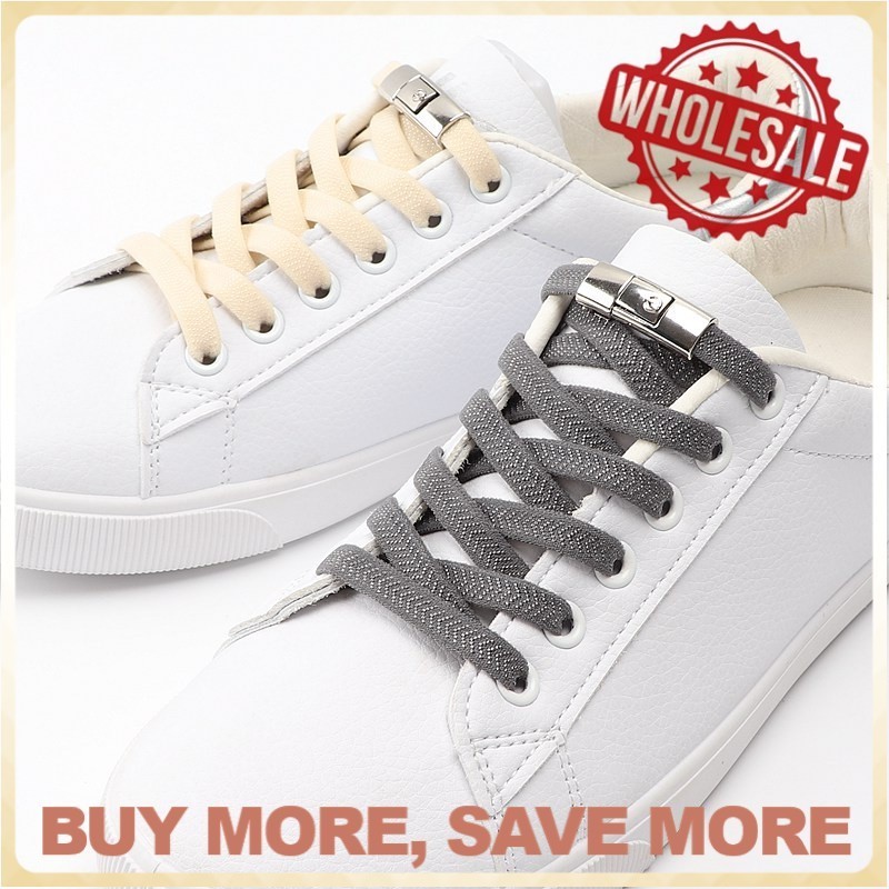 Curated visual reference: Picture Idea: Ready Stock Press Lock Shoelaces Without Ties Elastic Laces Sneaker