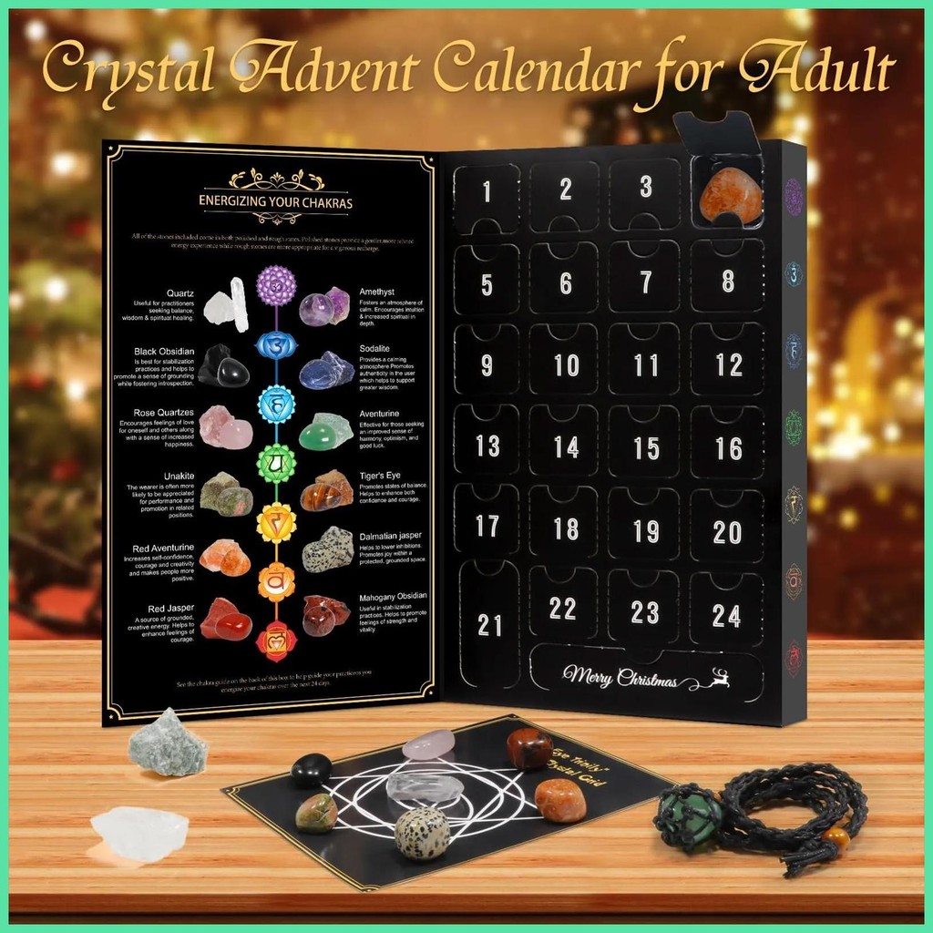 thumbnail image 2 of Halloween Crystal Advent Calendar 2025 Reiki Crystal Halloween Countdown Gift Box, The Magic Of Healing Crystal Halloween Advent Calendar 2 of 12
