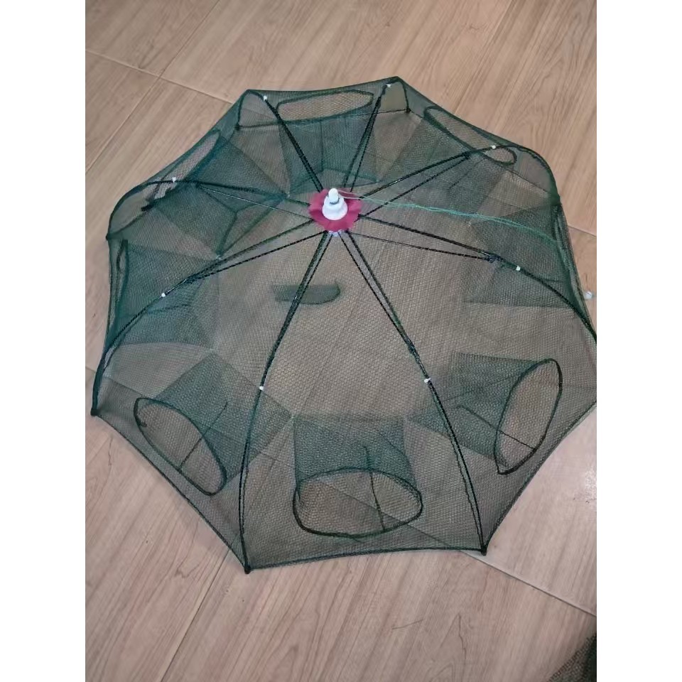 Convenient Foldable 8-Hole Fishing Net, Suitable For Catching