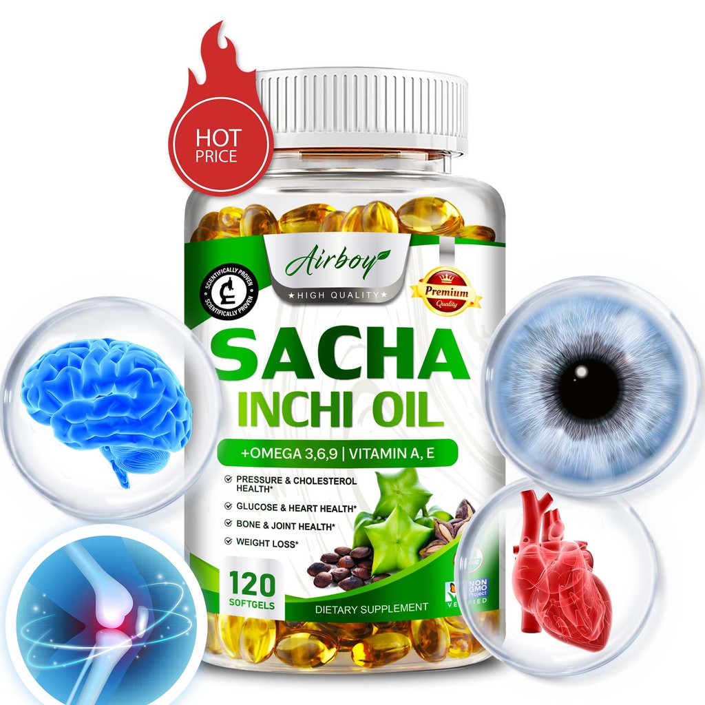 Airboy Inca Inchi Oil 600 mg | Improves Skin and Hair Health ...