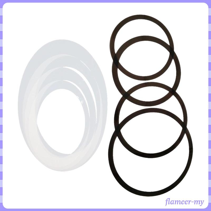 [FlameerMY] 4x Drum Head Skin Replacement Drum Dampening Kit for Bongo