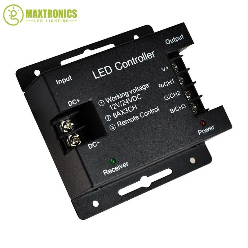DC12-24V 18A RGB LED Controller RF Remote Wireless Touch Pad Panel ...