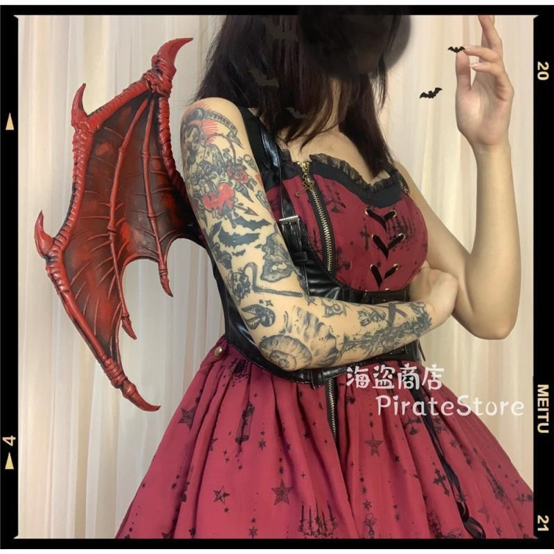 Three-Dimensional Vampire Dragon Wings - Gothic Dark Demon Halloween ...