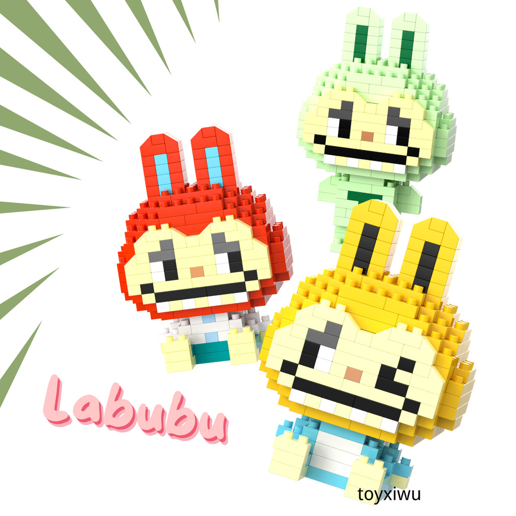 Labubu mainan blok building block toy banyak jenis color | Shopee Malaysia