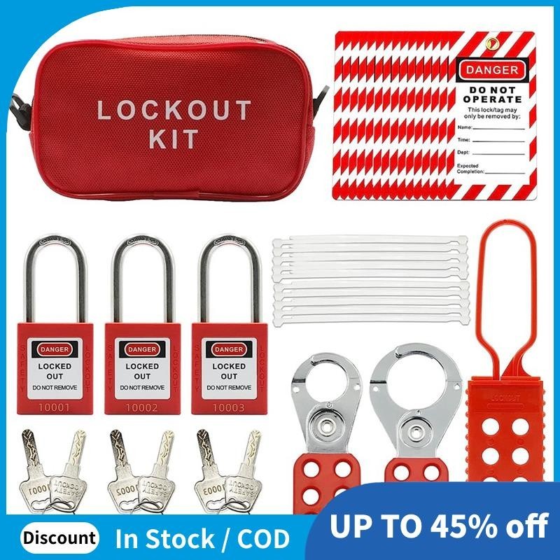 Lockout Tagout Kit -Lockout Tagout Tag, Nylon Tie, Nylon Storage Bag ...
