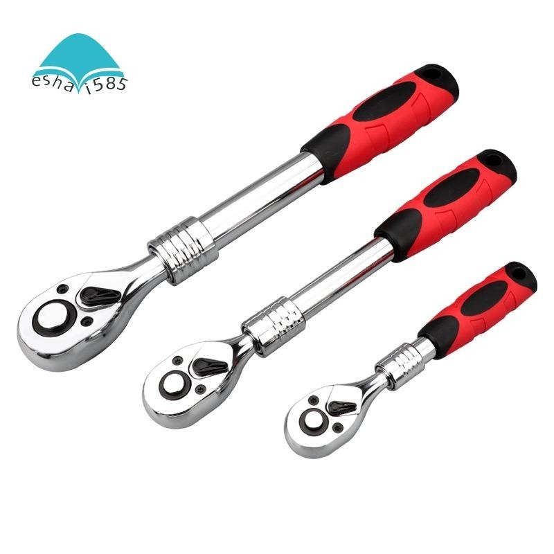 72-Tooth Adjustable Socket Ratchet Wrench Extendable Telescopic Socket ...