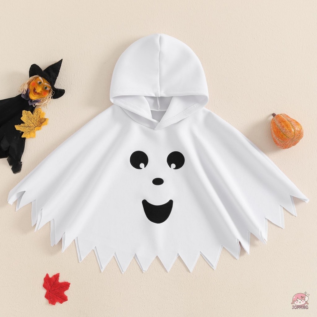Toddler Ghost Halloween Costume - Hooded Cloak Top & Pants Set For Boys & Girls - Cute & Comfortable Party Outfit