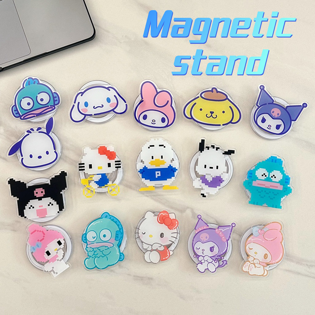 Magnetic Attraction Phone Holder Creative Stand Kickstand Cute Cartoon ...