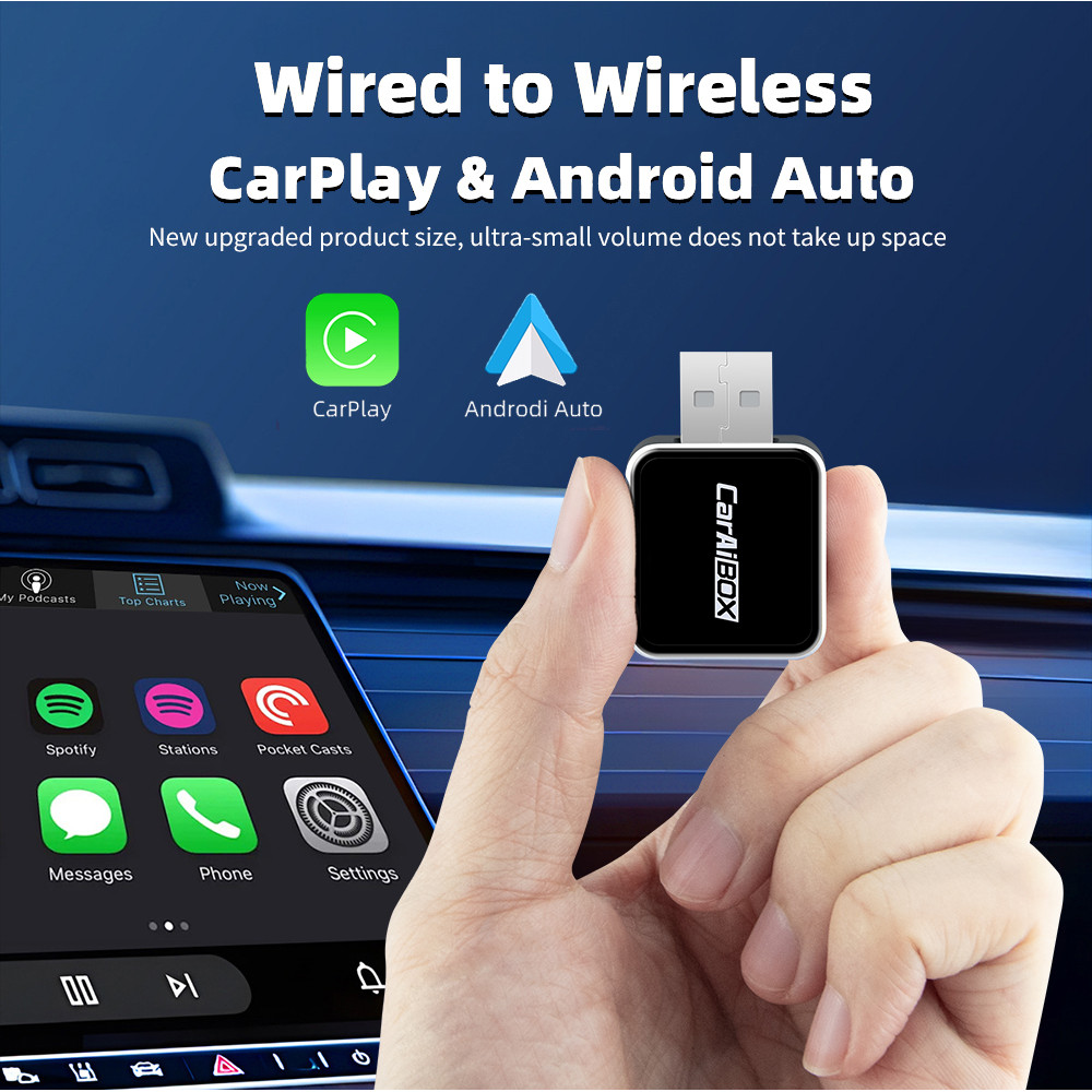 Android Auto Wireless Dongle Adattatore Wireless CarPlay & Android Auto - Dongle USB Plug & Play Per Auto Adattatore Wifi 5ghz Plug Play - Foto 4