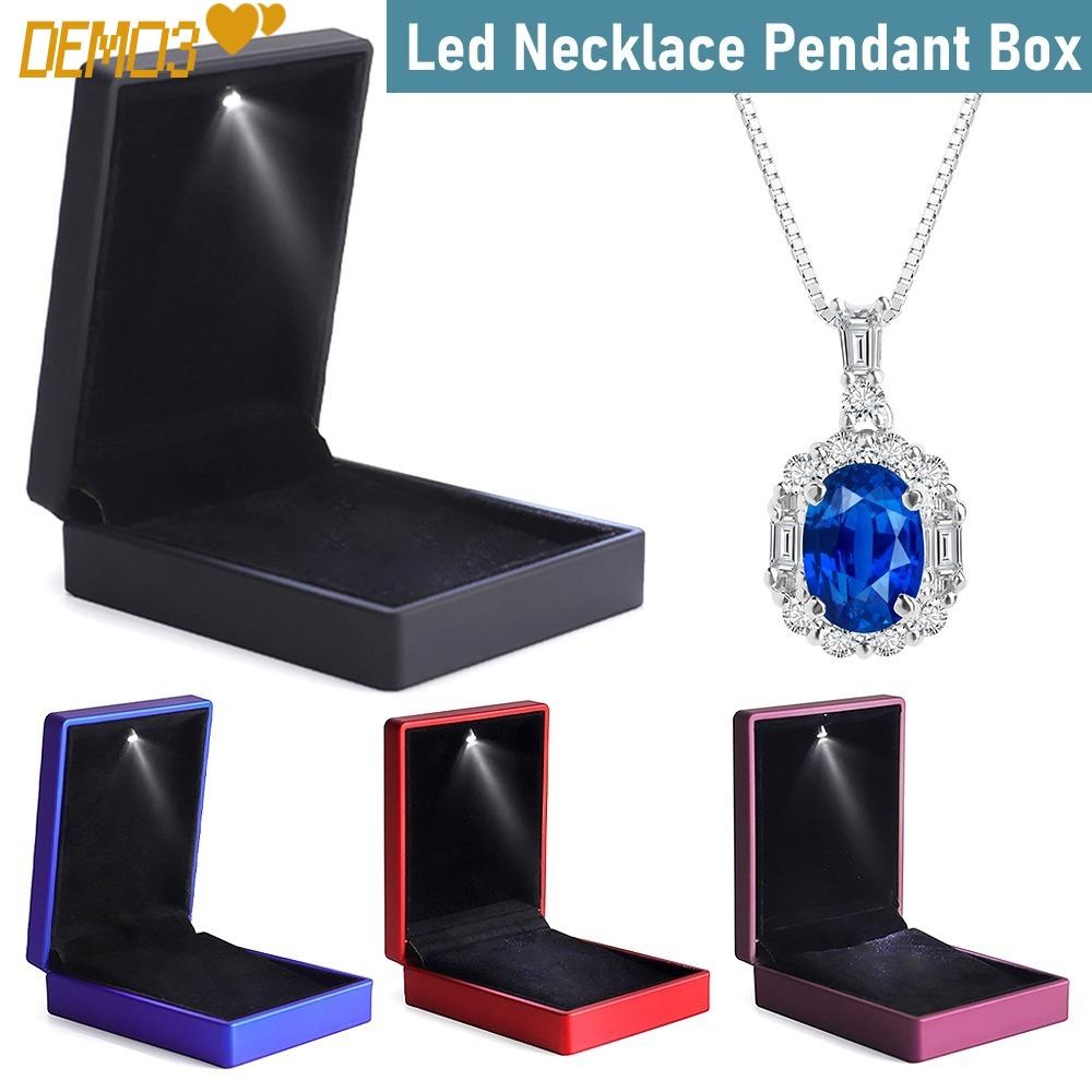 [DEMO3] Led Necklace Pendant Box, With Light Earring Jewellery , Gift ...