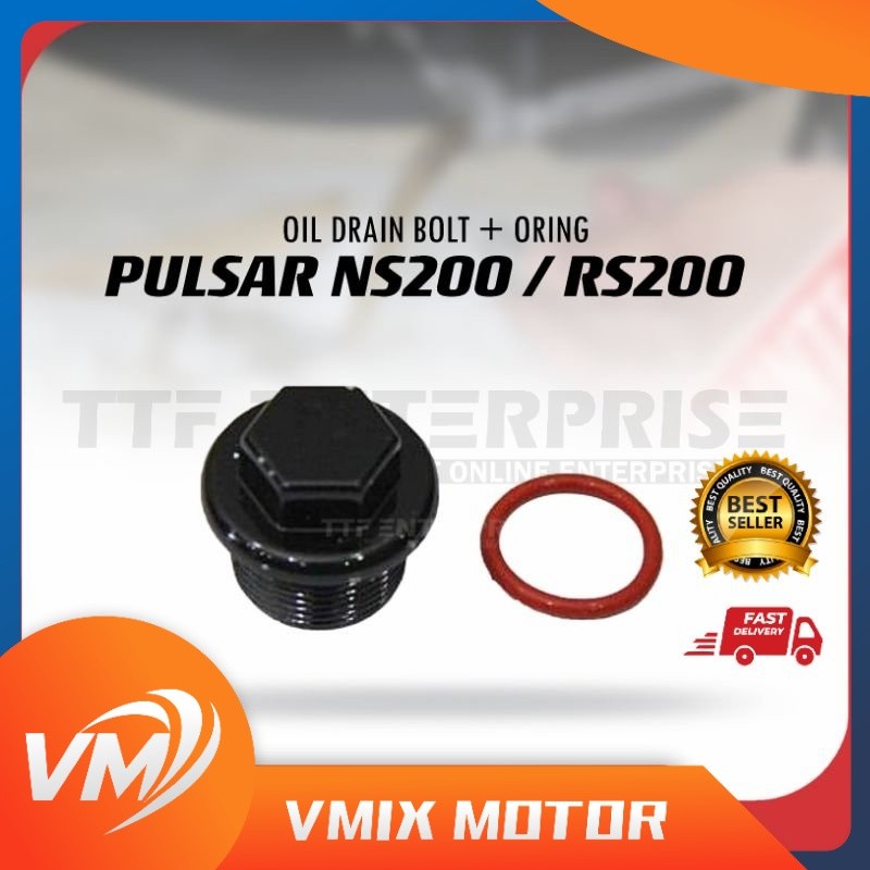 MODENAS PULSAR NS200 RS200 OIL DRAIN BOLT ORING Shopee Malaysia