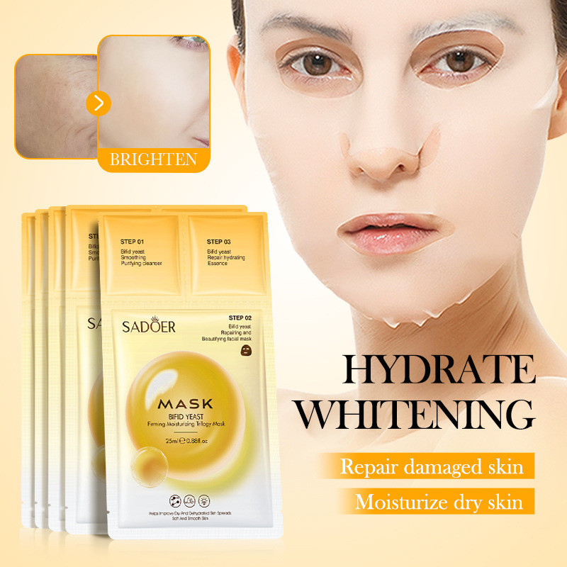 SADOER 3-step mask Bifid Yeast Firming Trilogy Mask Delicate ...