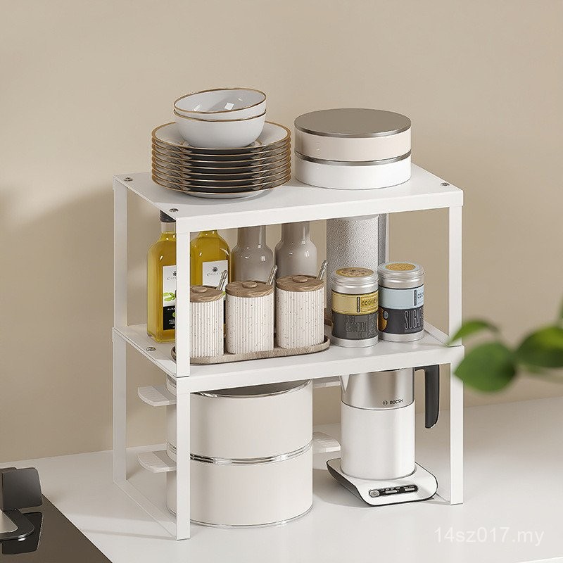 Pot Rack Layered Rack Storage Cabinet Seasoning Partition Stackable ...