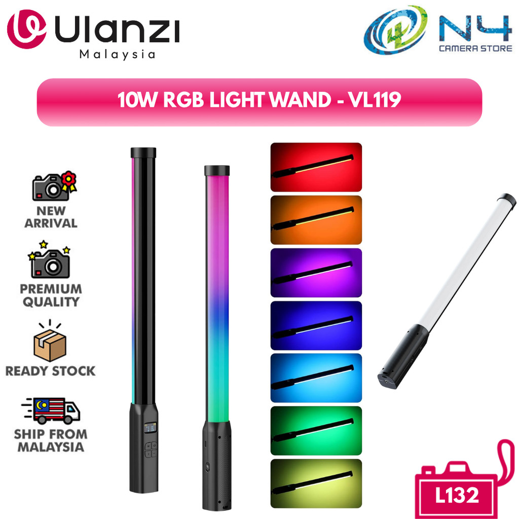 Ulanzi VL119 - Varita de luz LED RGB, varilla de video RGB de 360