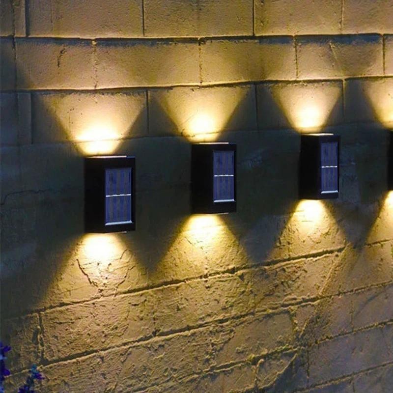 Smart Solar 2LEDs Outdoor Light Waterproof Garden Decor Lamps for