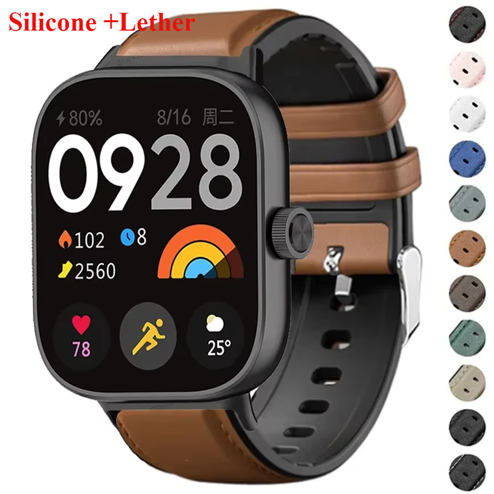 Band Leather Bracelet for Redmi watch 4 Wrist Strap for Xiaomi Mi band