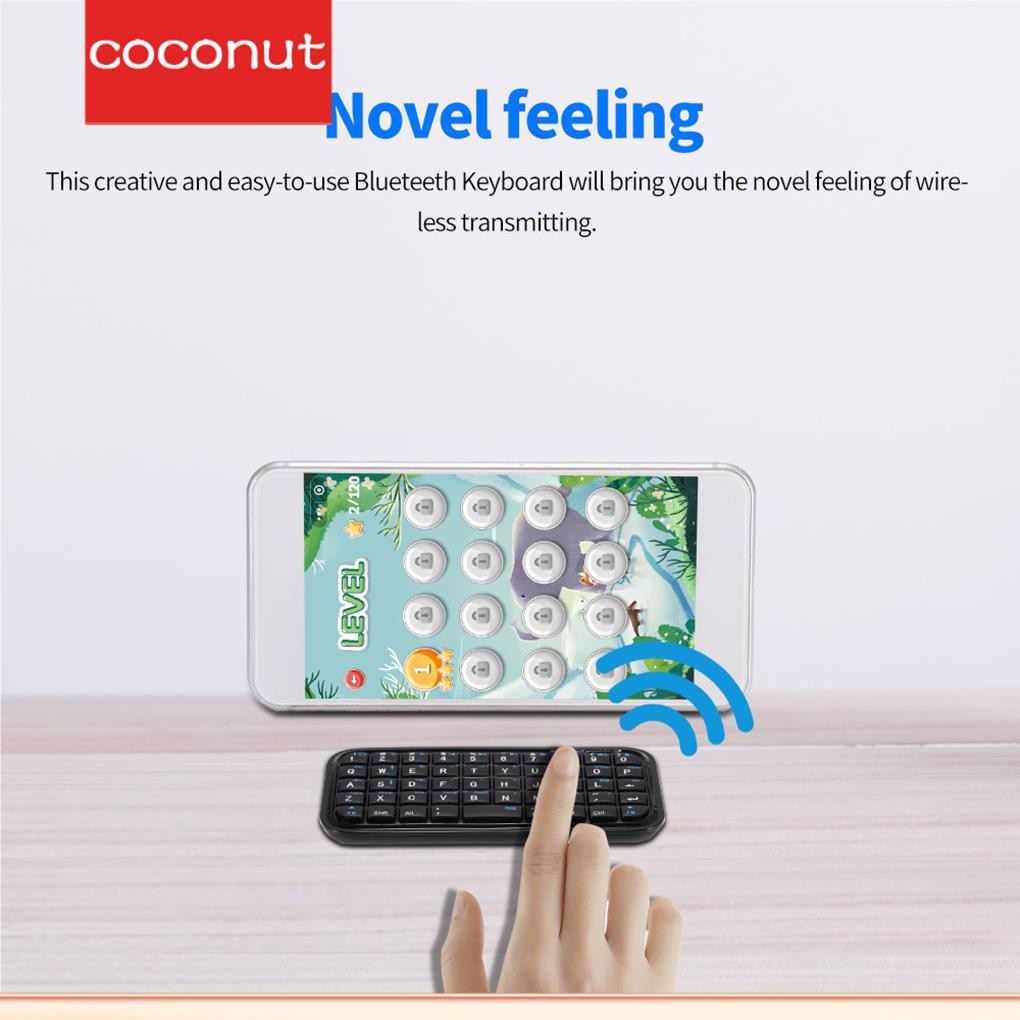 1/2/3 Wireless Keyboard with Button Keys Rechargeable ABS Lightweight ...