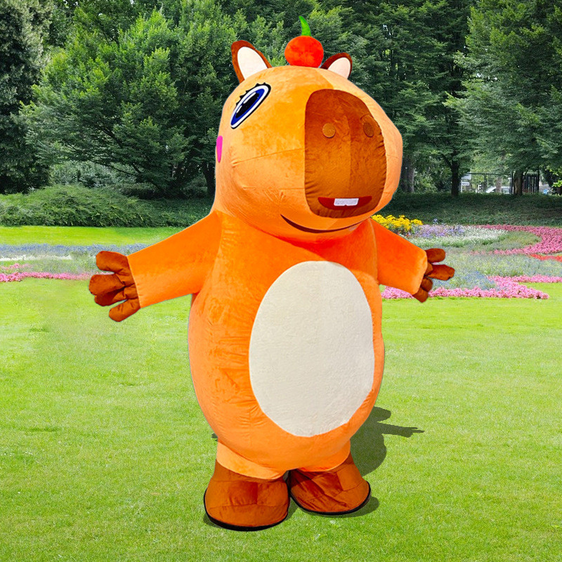 Capybara Mascot Costume Inflatable Cartoon Animal Carnival Halloween