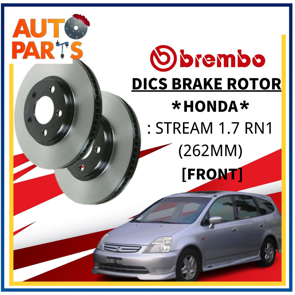 Brembo Rotor Honda Stream 1.7 Rn1 (262MM) Front Disc Brake Rotor ...