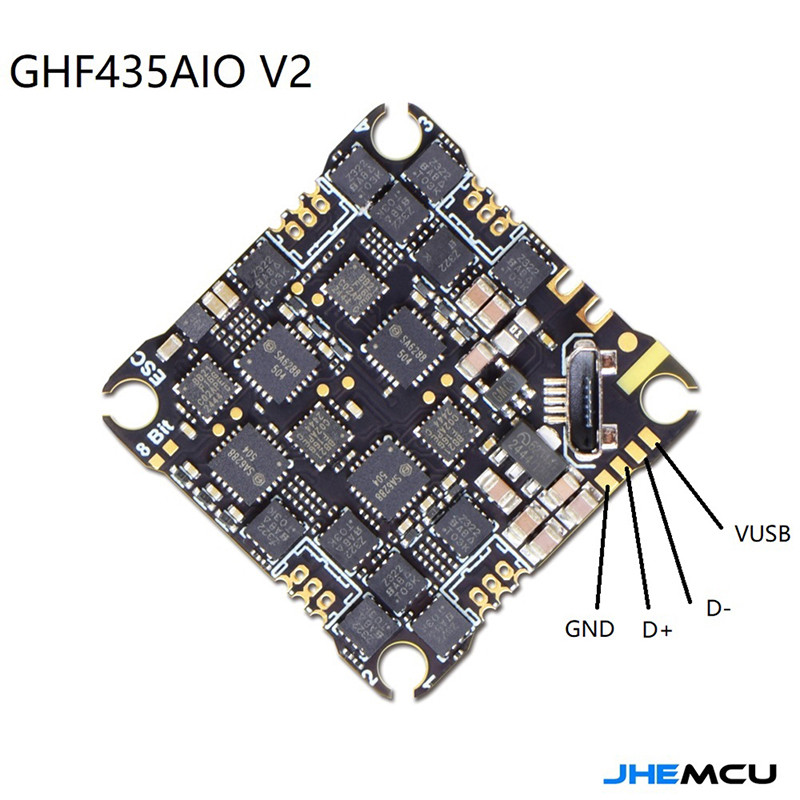 JHEMCU GHF435AIO V2 20A FPV Quadcopter F435 2-4S AIO Flight Controller ...