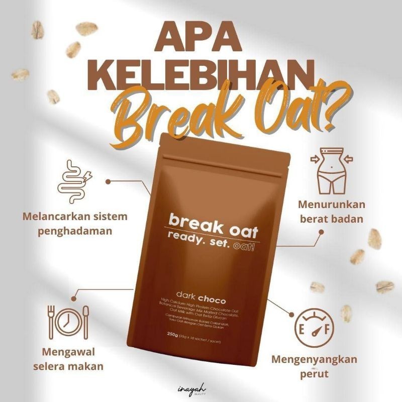 Original BREAK OAT MEAL REPLACEMENT By Inayah Beauty | Shopee Malaysia