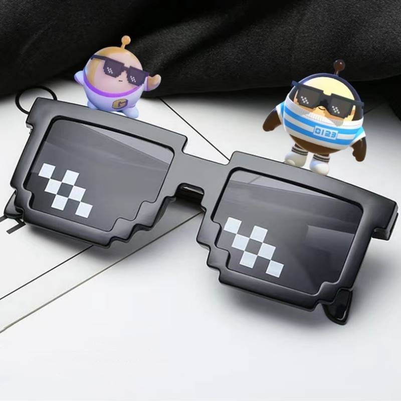 Tik Tok Mosaic Glasses Eggboy Party Pixel Sunglasses Funny Beautiful ...