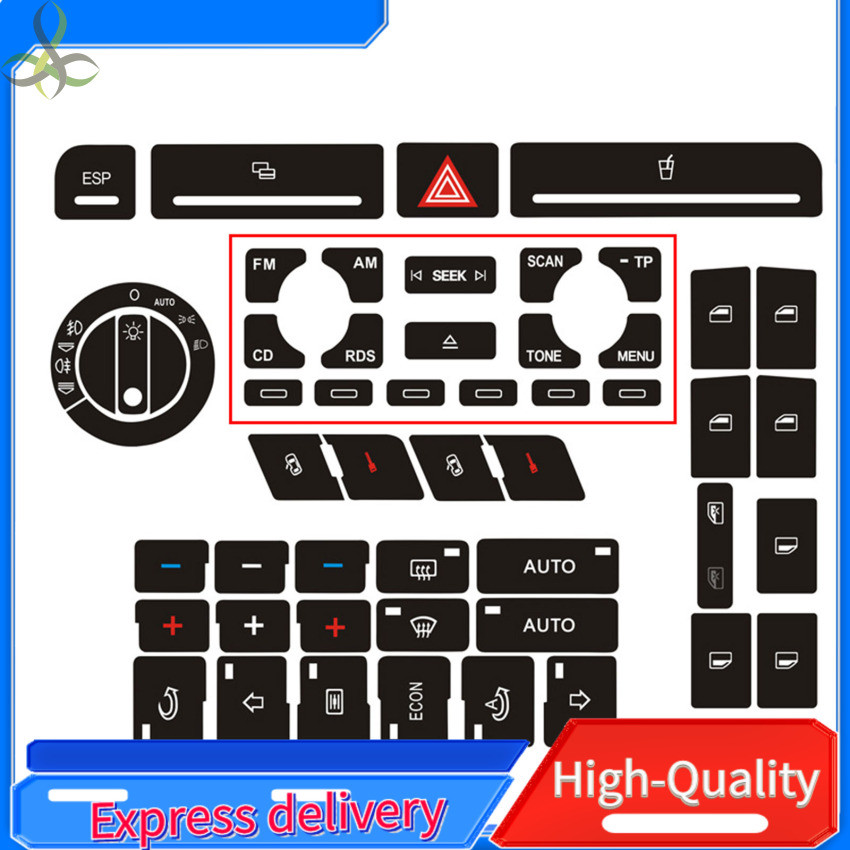 Car Button Repair Decal Sticker Air Condition Climate Control Button ...
