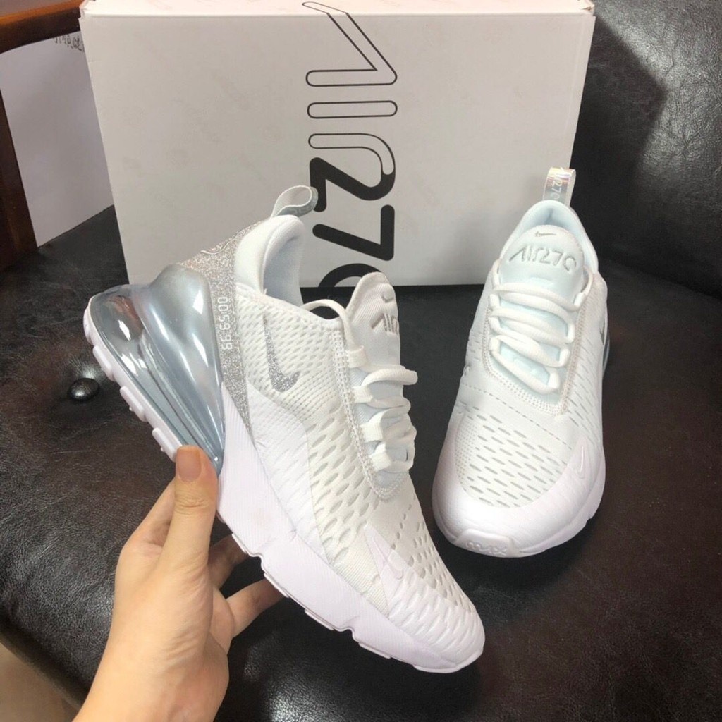 High Quality NIKE W AIR MAX 270 Silver Glitter White CD8497 100 IMH9 Shopee Malaysia