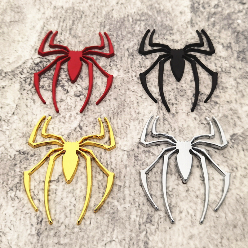 Metal Spider Body Sticker 3D Stereoscopic Badge Car Sticker ...