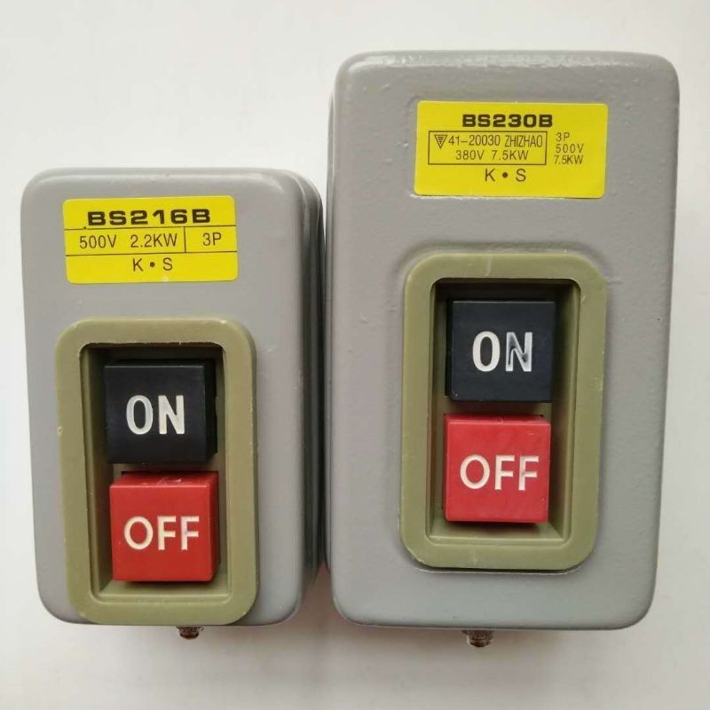 Power PushButton Switch On/Off 3 Pole 2.2KW BS216B BS230B for Power ...
