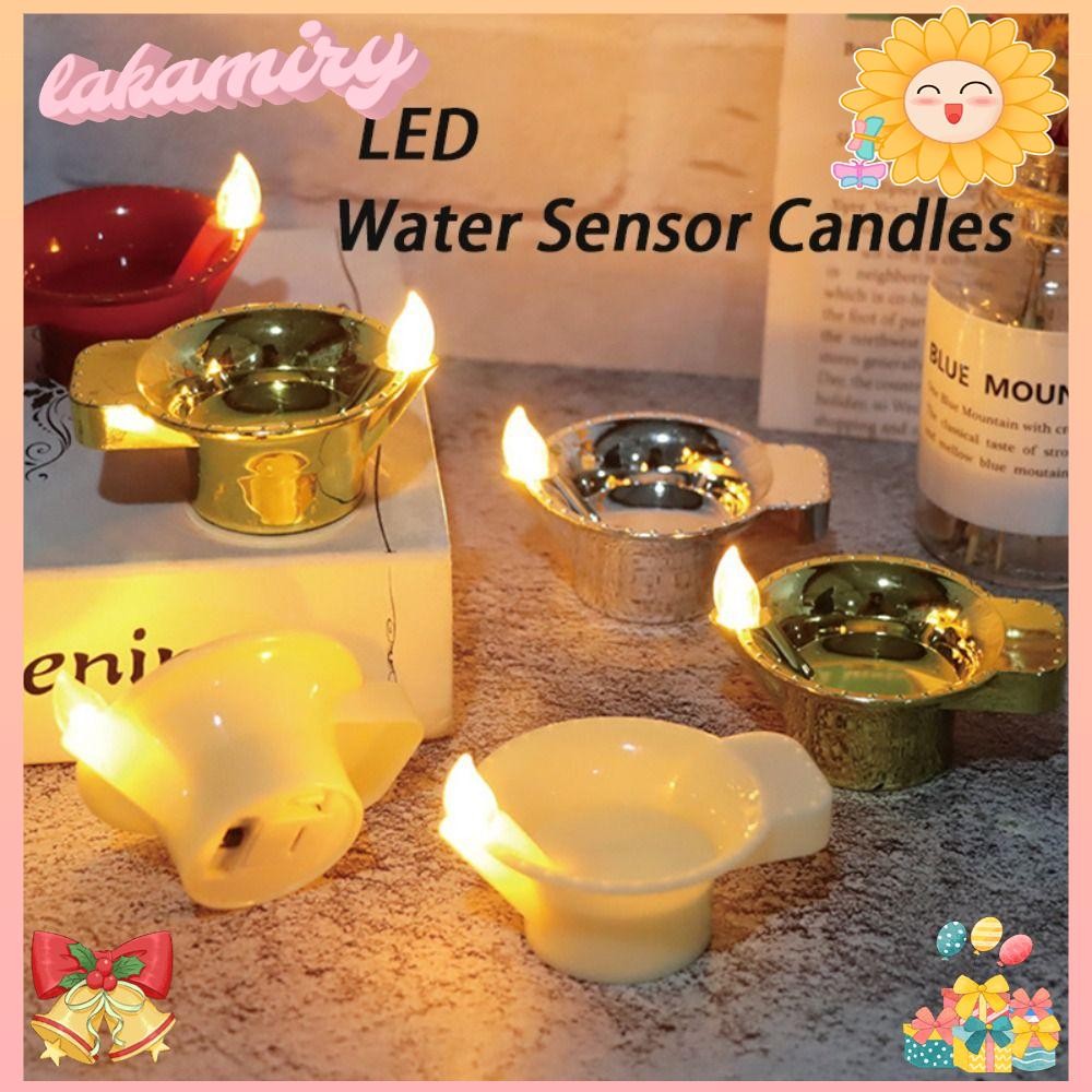 LAKAMIRY 12Pcs Diya LED Light, Electric Floating on Water Candle Lamp
