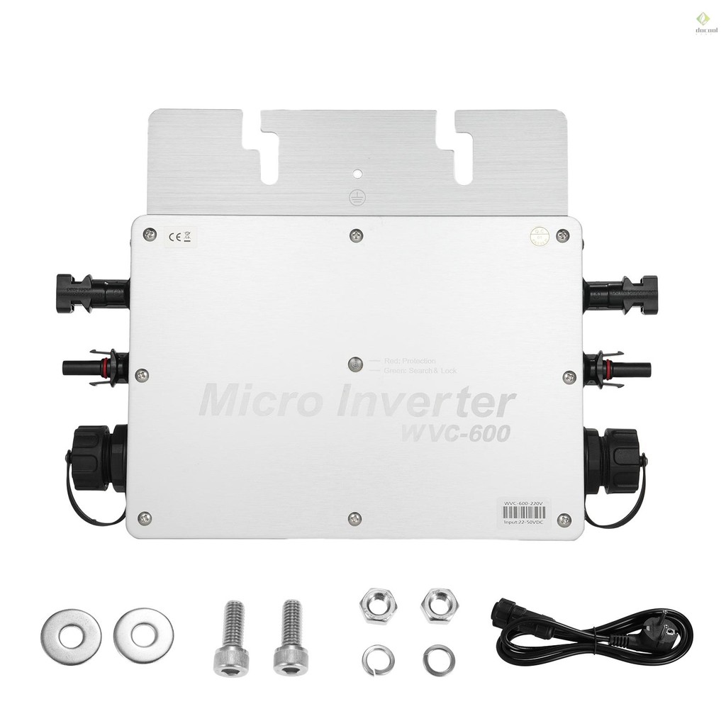 WVC-600 Micro Inverter, 600W Solar Grid Tie Micro Inverter Waterproof ...